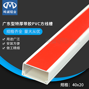 40×20广东型特厚带胶PVC方线槽